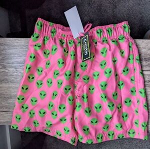 Pink Alien Swim Teunks